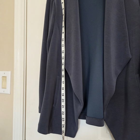 Women's Gray Open Front Jacket - Picture 6 of 9